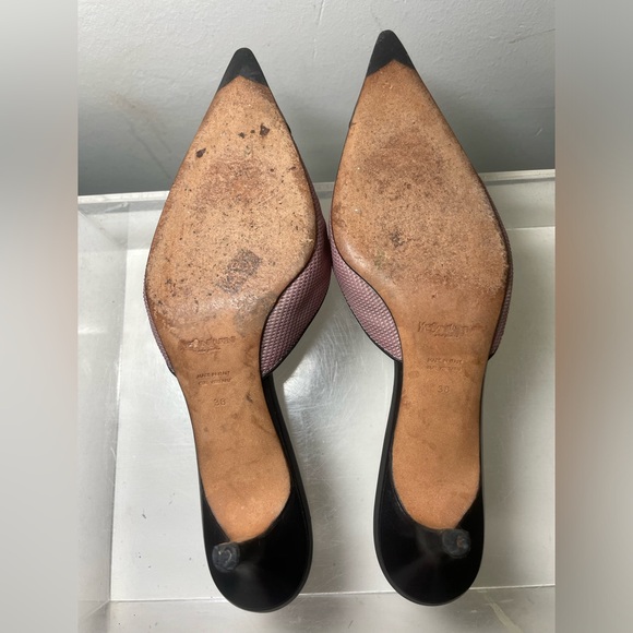 Saint Laurent YSL mule kiten heels shoes sz 38 - Picture 13 of 15
